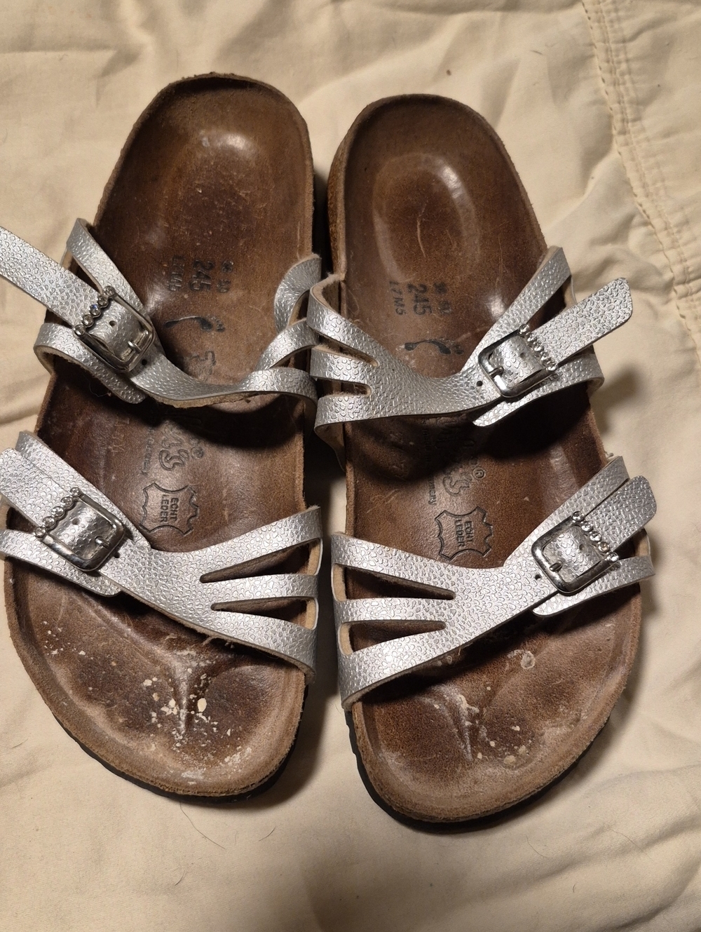 Silver Buckle Strappy Sandals